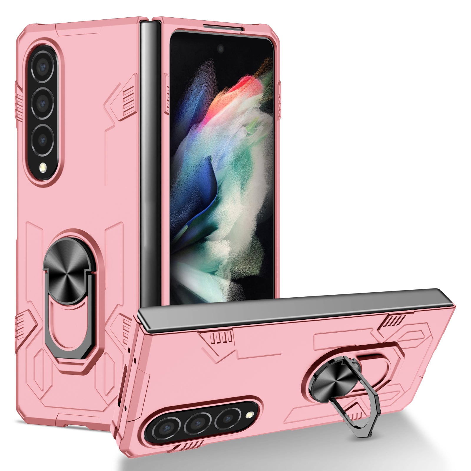 For Samsung Galaxy Z Fold4 5G Case Rotate Ring Kickstand Hard PC Protective Phone Cover For Samsung Galaxy Z Fold4 5G Case Rotate Ring Kickstand Hard PC Protective Phone Cover